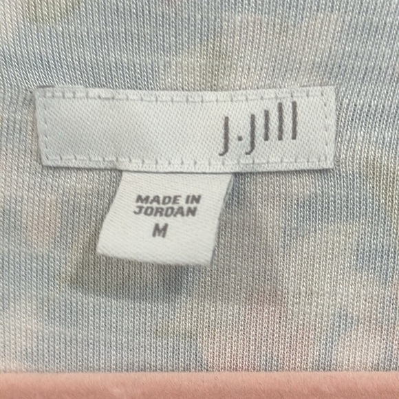 J. Jill Women’s‎ Floral Short Sleeve Overlay Top Button Back Dress Blue Size Med - Picture 4 of 8